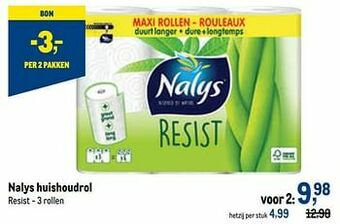 Makro Nalys huishoudrol aanbieding