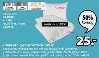 Jysk Living medical synthetisch dekbed aanbieding