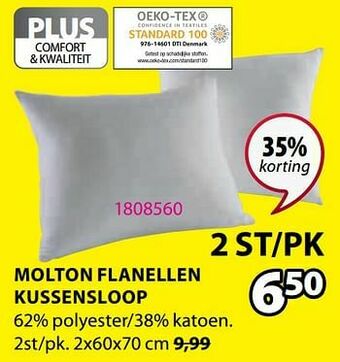 Molton flanellen kussensloop