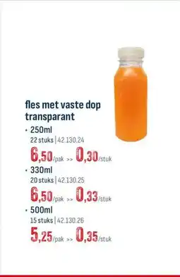 Horeca totaal Fles met vaste dop transparant aanbieding