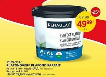 Brico Renaulac plafondverf plafond parfait aanbieding
