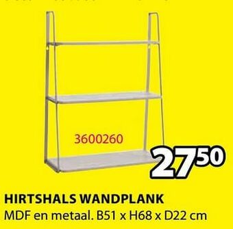 Jysk Hirtshals wandplank aanbieding