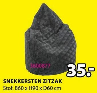 Jysk Snekkersten zitzak aanbieding