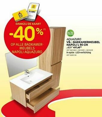 Brico Aquazuro badkamermeubel napoli aanbieding