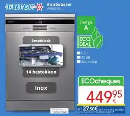Eldi vaatwasser vw50201x-l aanbieding