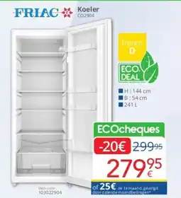 Eldi Friac koeler co2904 aanbieding