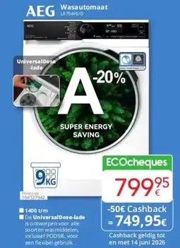Eldi AEG Wasautomaat LR794HUD aanbieding