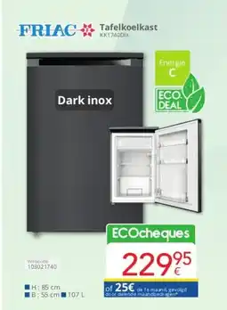 Eldi FRIAC Tafelkoelkast KK1740DIX aanbieding