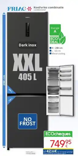Eldi Koel/vries combinatie UD3800DIXNF aanbieding
