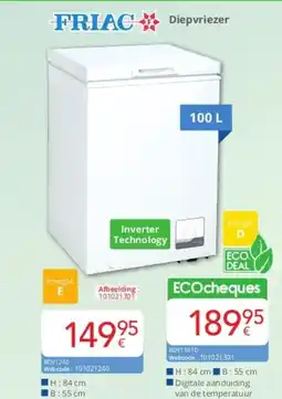 Eldi FRIAC Diepvriezer aanbieding