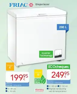 Eldi FRIAC Diepvriezer aanbieding