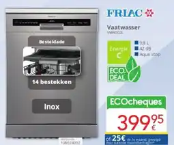 Eldi FRIAC Vaatwasser VW400ZL aanbieding