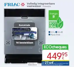 Eldi Volledig integreerbare vaatwasser FIVW4420L aanbieding