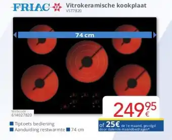 Vitrokeramische kookplaat VST7820