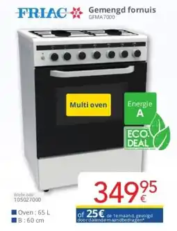 Eldi Gemengd fornuis GFMA7000 aanbieding