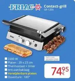Eldi Friac Contact-Grill GR-1200 aanbieding
