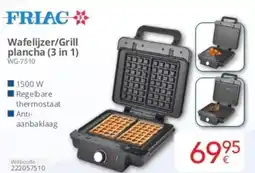 Eldi Friac Wafelijzer / Grill Plancha (3 in 1) WG-7510 aanbieding