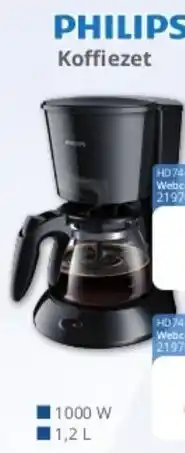 Eldi Philips Koffiezet Zwart aanbieding