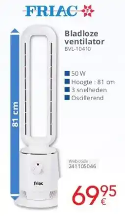 Eldi Friac Bladloze Ventilator BVL-10410 aanbieding