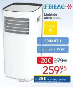 Eldi Friac Mobiele Airco AC0900 aanbieding