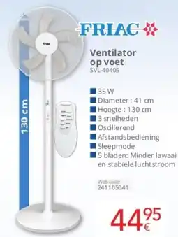 Eldi Friac Ventilator op Voet SVL-40405 aanbieding