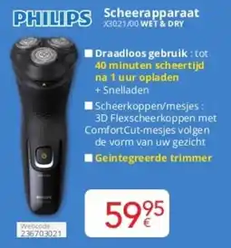 Eldi Philips Scheerapparaat Wet & Dry aanbieding