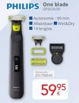Eldi Philips One Blade QP2520/20 aanbieding