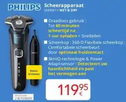 Eldi Philips Scheerapparaat S5889/11 wet & dry aanbieding