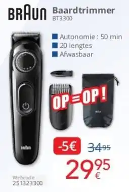 Eldi Braun Baardtrimmer BT3300 aanbieding