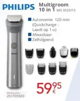 Eldi Philips Multigroom 10-in-1 MG 5920/15 aanbieding