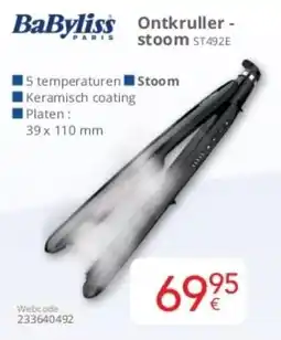 Eldi BaByliss Ontkrullerstoom ST492E aanbieding