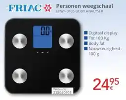 Eldi FRIAC Personen Weegschaal EPWF-0105 Body Analyser aanbieding