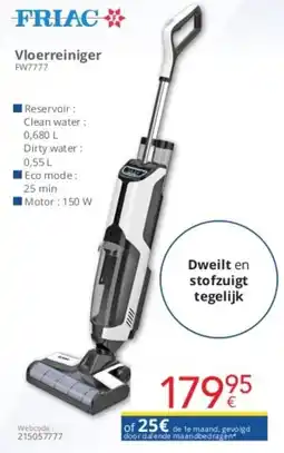 Eldi Friac Vloerreiniger FW7777 aanbieding