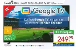 Eldi Smart Tech Smart Google Full HD TV LE 40VA1 aanbieding