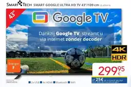 Eldi Smart Tech Smart Google Ultra HD TV LE-43VA1A aanbieding
