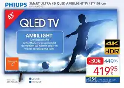 Eldi Philips Smart Ultra HD QLed Ambilight TV aanbieding