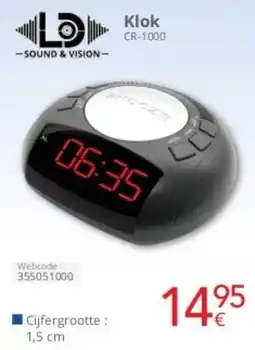 Eldi Sound & Vision Klok CR-1000 aanbieding