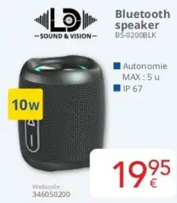 Eldi Sound & Vision Bluetooth Speaker BS-0200BLK aanbieding