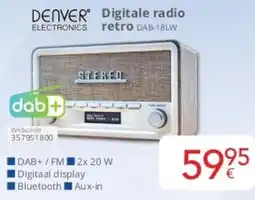 Eldi Denver Electronics Digitale Radio Retro aanbieding
