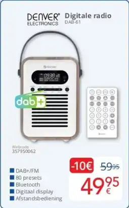Eldi Denver Electronics Digitale Radio DAB-61 aanbieding
