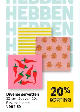 Xenos Diverse servetten aanbieding