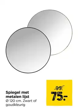 Xenos Spiegel met metalen lijst aanbieding