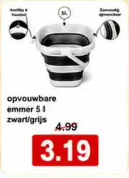 NH Market opvouwbare emmer aanbieding