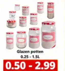 NH Market Glazen potten aanbieding