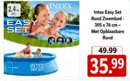 NH Market Intex easy set rond zwembad met opblaasbare rand aanbieding