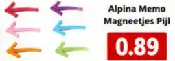 NH Market Alpina memo magneetjes pijl aanbieding