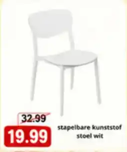 NH Market Stapelbare kunststof stoel wit aanbieding