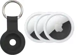 Coolblue Apple AirTag 2 (3-Pack) + BlueBuilt Apple AirTag Sleutelhanger aanbieding