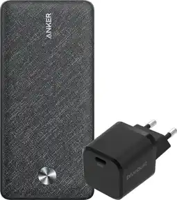 Coolblue Anker Batterie Externe 20000mAh Quick Charge et Power Delivery Noir + Chargeur 30W Noir aanbieding