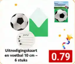 NH Market Uitnodigingskaart en voetbal aanbieding